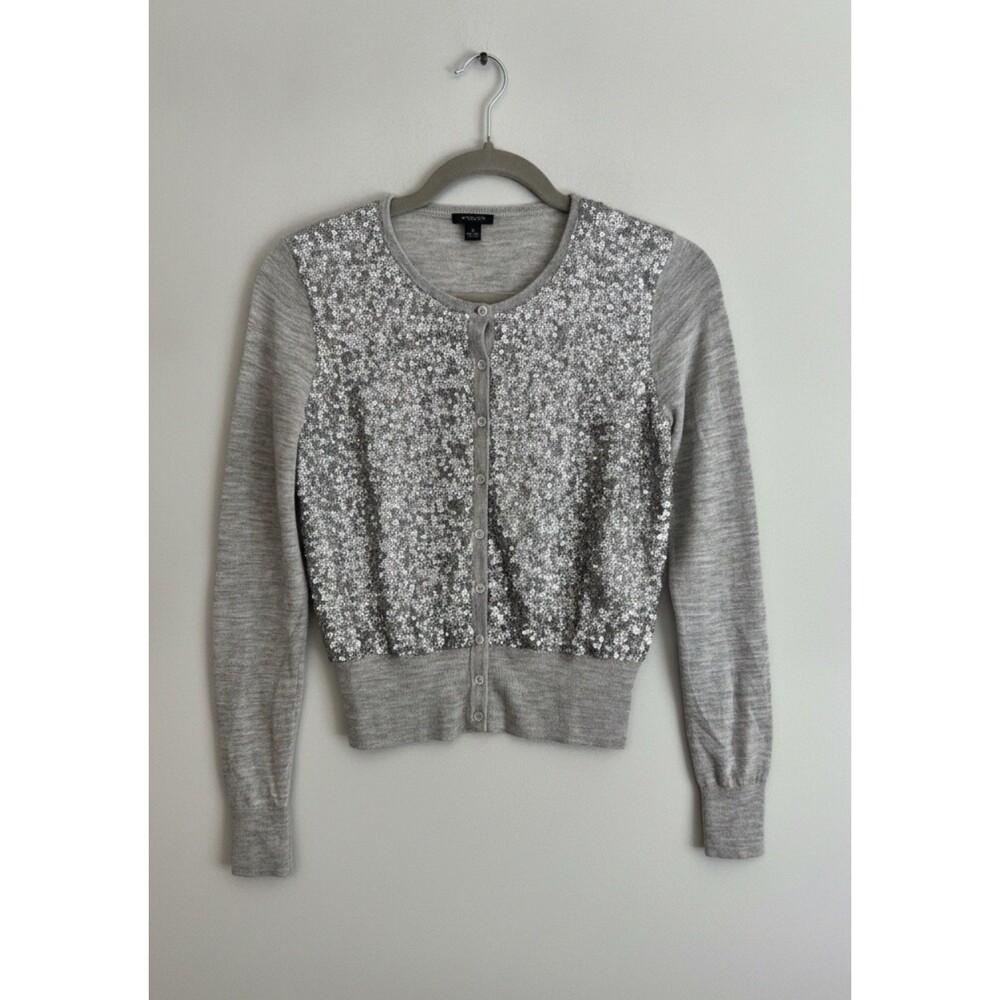 Ann Taylor Sequin Cardigan Sweater Size Small